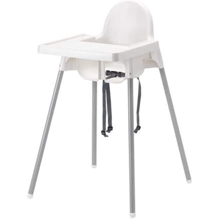Highchair White Portable Foldable