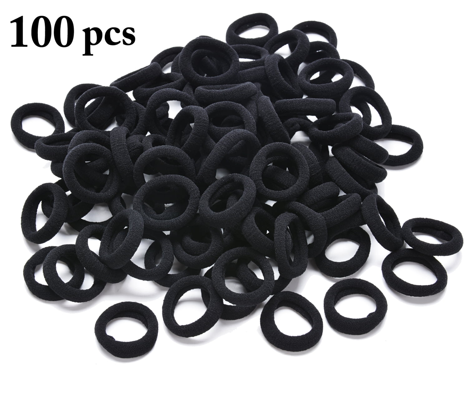 100PCS Women Elastic Hair Ties Bands Ponytail Holder Rubber Bands Rope For Hair 