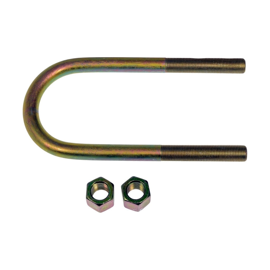 KarParts360 Threaded U-Bolt | Steel | Yellow Zinc | Fine Thread | Round U-Bolt | Heat Hardened | 5/8 Inches Thread Diameter