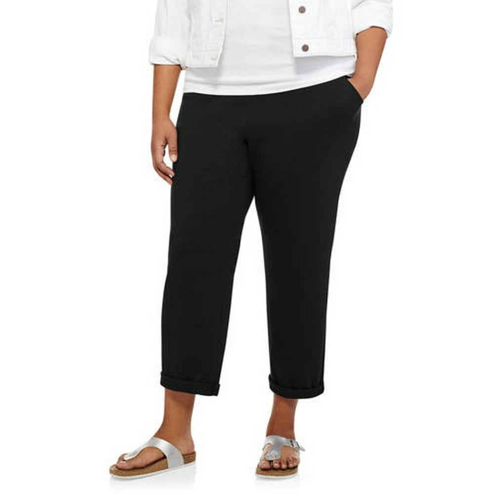 White Stag Women's Plus Knit PullOn Pants