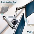 thumbnail image 4 of Brazo para monitor doble Vari VESA 27" ajustable 9 kg, 4 of 7