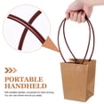 thumbnail image 2 of 10 cajas de papel kraft para flores, bolsas de regalo con asa, para arreglos florales y ramos., 2 of 6