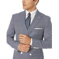 thumbnail image 2 of Adam Baker Men's DBS102 Slim Fit Double Breasted 2-Piece Jacket & Pants Suit Set - Grey - 38S, 2 of 17