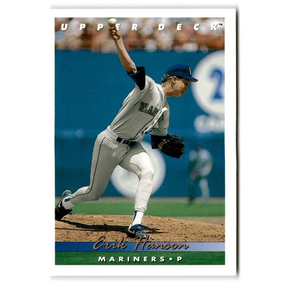 1993 Upper Deck #338 Erik Hanson Seattle Mariners Baseball Card Seattle Mariners MLB BASEBALL Trading Card