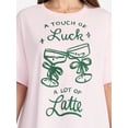 thumbnail image 4 of Saint Patrick's Day Women's Latte Luck Graphic Tee from Way to Celebrate, Sizes S-XXXL, 4 of 5