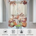 thumbnail image 4 of Fall Kitchen Curtains 3 Piece Set Pumpkin Maple Leaves Curtains Valance & Tiers for Kitchen Home Indoor Cafe 36 Inch Short Window Curtain Over Sink Window Farmhouse Thanksgiving Decor, 4 of 6