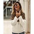 thumbnail image 1 of Women Winter Fleece Sweater Fashion Leopard Patchwork Fluffy Thick Sweaters Warm Zipper Pullovers, 1 of 4