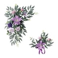 thumbnail image 3 of 2 piezas de flores artificiales para arco de boda, guirnaldas florales, regalos de granja, centros de mesa Púrpura, 3 of 9