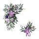thumbnail image 3 of 2 piezas de flores artificiales para arco de boda, guirnalda floral de seda. Púrpura, 3 of 9