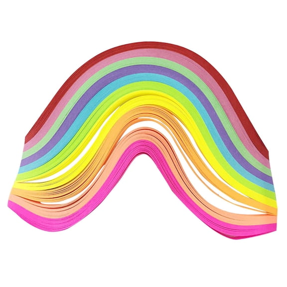 OUNONA 500Pcs Folding Star Paper Strips Multi Color Double Sided for Origami and Craft Projects