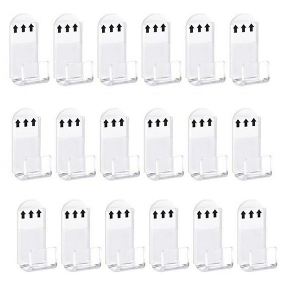 18Pcs Records Holder Acrylic Wall Mount Album Disc Show Rack Clear Vinyl Display No Drill Storage Floating Shelf