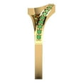 thumbnail image 4 of 0.21 ct Brilliant Round Cut Simulated Green Diamond 14k Yellow Gold Stackable Band SZ 9.75, 4 of 6