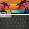 thumbnail image 2 of Tropical Palm Tree Door Mat,17 x 30 Inch Sunset Welcome Doormat Decorative Home Floor Mat,Non Slip Rubber Water Absorption for Outdoor Indoor Entrance Decor, 2 of 6