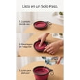 thumbnail image 2 of Plato Para Perro Plegable Silicona Portatil Viaje Mascotas Rojo, 2 of 5