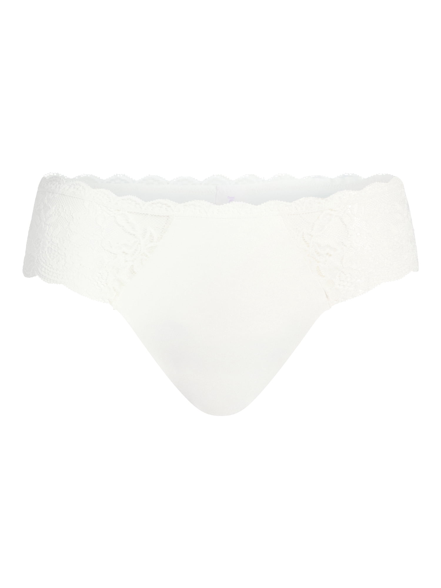 Joyspun Women's Microfiber and Lace Hipster Panties, 3-pack, Sizes to 3XL