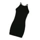 thumbnail image 5 of Vestido sin mangas de color puro de verano para mujer, elegante vestido de tirantes a la moda para trabajo de oficina, citas, negro M, 5 of 12