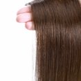 thumbnail image 6 of Benehair Clip in 100% Remy Human Hair Extensions Hair Pad Invisible Hairpiece Topper Thickened Soft Thin Hair Brown, 6 of 10