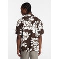 thumbnail image 3 of No Boundaries Boxy Fit Linen Blend Patterned Resort Shirt, Men's XS-4XLT, 3 of 5