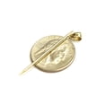 thumbnail image 6 of 14k yellow Gold solid 3D Toothpick Pendant charm Unisex gift fine jewelry 1.1g, 6 of 12