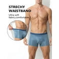 thumbnail image 3 of Ausing Men's Fashion Satin Boxer Briefs Athletic Workout Shorts Comfort Lightweight Briefs Breathable Seamless Underpants S Blue, 3 of 7