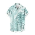 thumbnail image 4 of Ecqkame Hawaiian Shirts for Men Casual Short Sleeve Button Down Tops Summer Beach Holiday Party Tropical Print Shirt White-A XXXXL, 4 of 6