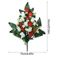 thumbnail image 3 of Cemetery Decorative Flowers Red + White - Artificial Flowers - Household Imitation, 3 of 4