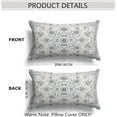 thumbnail image 2 of Boho Throw Pillow Covers 12x20 inch Set of 2 Monaco Rug Persian Carpet Double Sided Pattern Short Plush Cotton Soft Pillow Case Cushion Cover Pillowcase for Couch Sofa Bed Decorative (Grey), 2 of 6