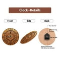 thumbnail image 7 of Hand Carved Wooden Wall Clock Orange Mandala Design 10-Inch Silent Wooden Wall Clock, Battery Operated (AA Batteries Not Included), Artistic Home Decor, 7 of 7