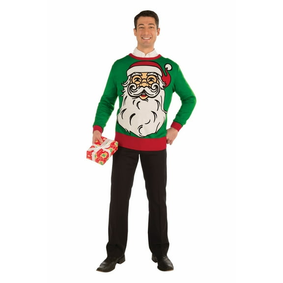 Forum Novelties Big Santa Ugly Christmas Sweater Adult Large Unisex