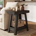 thumbnail image 4 of 2-Tier Farmhouse End Table, Small Sofa Side Table with Storage for Living Room, Bedroom, Small Spaces, Rustic Grey, 4 of 7