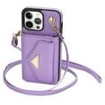 thumbnail image 6 of Nalacover Case for iPhone 15 Pro Max, Crossbody Wallet Case with Card Slots Holder, PU Leather Lanyard Shoulder Strap Purse Cover with Kickstand Shockproof Case for iPhone 15 Pro Max, Purple, 6 of 7