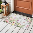 thumbnail image 4 of Entryway Rug 2'x3', Pink Purple Flower Small Rug for Kitchen Bathroom Door Mat Indoor Entrance, Spring Farmhouse Floral Leaf Wood Grain Non-Slip Area Rugs Floor Mats Carpet Front Door Rugs, 4 of 8