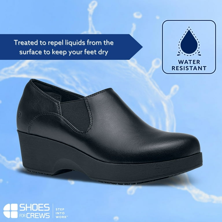 Shoes For Crews, Women's Leather Work Clogs, Size 8, Black