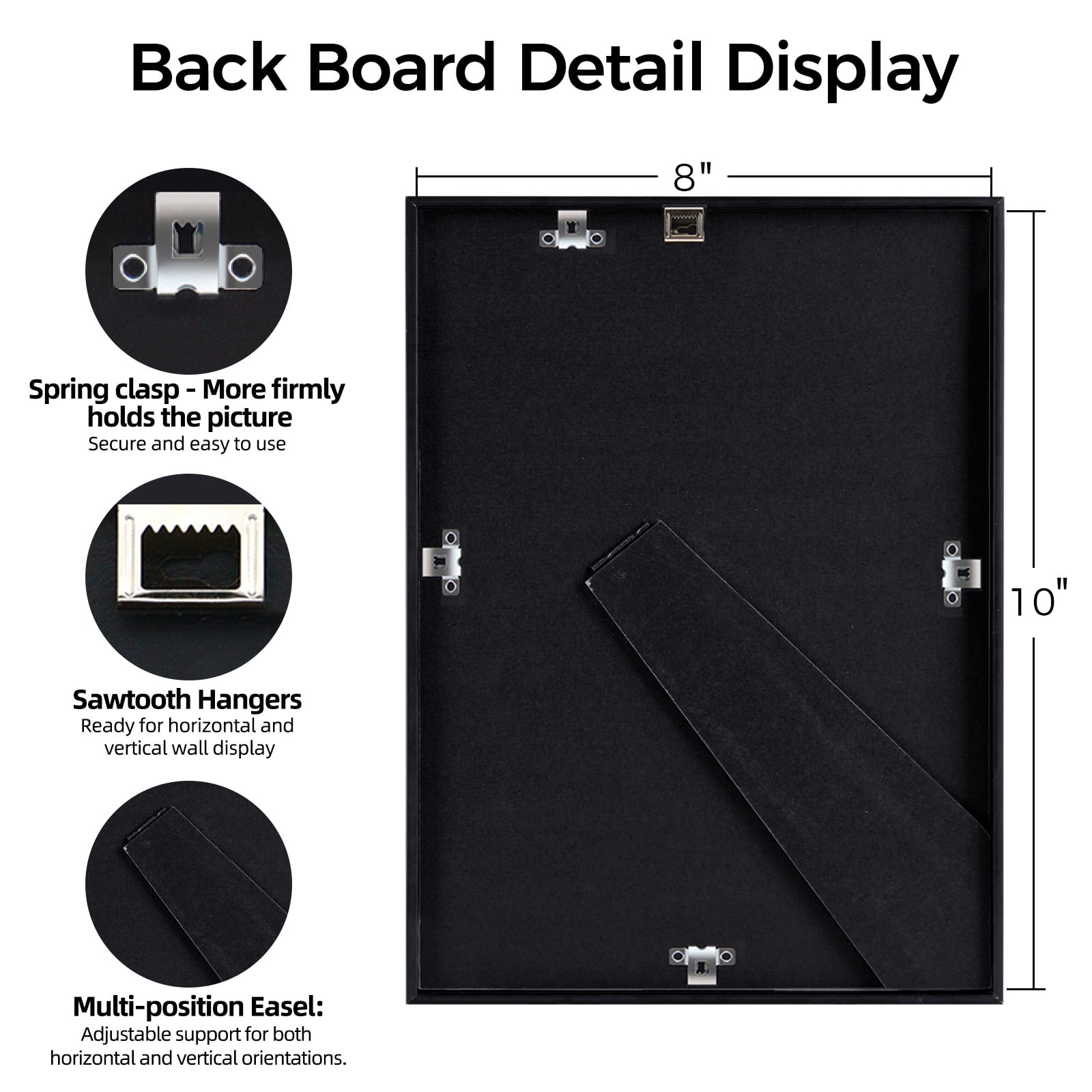 Kuxerla 2 Pack 11x14 Picture Frame Holds 8.5x11 Picture with Mat or 11x14 Picture without Mat,Black Gallery Wall Photo Frame With Clear Acrylic Front and MDF Back Panel