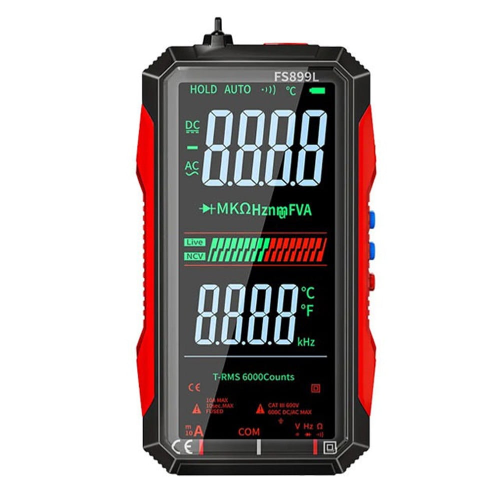 Vruelia Fs899L Smart Digital Multimeter Usb Rechargeable Current Meter With 6000 Counts