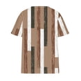 thumbnail image 4 of Fiudx Ofertas Flash Del Día Solo En Línea Blusas de Talla Grande para Mujer, Blusa con Cuello En V, Blusa Informal Holgada de Manga Corta de Verano, 4 of 5