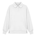 thumbnail image 5 of Fashion Sweatshirts for Women Oversized Sweatshirt Long Sleeve Button With Kangaroo Pocket Side Slit Loose Tops, 5 of 8