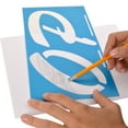 thumbnail image 4 of Westcott Stencil, 6", Lettering, Plastic, Brush Font, for Craft, Blue, 1-Count, 4 of 8