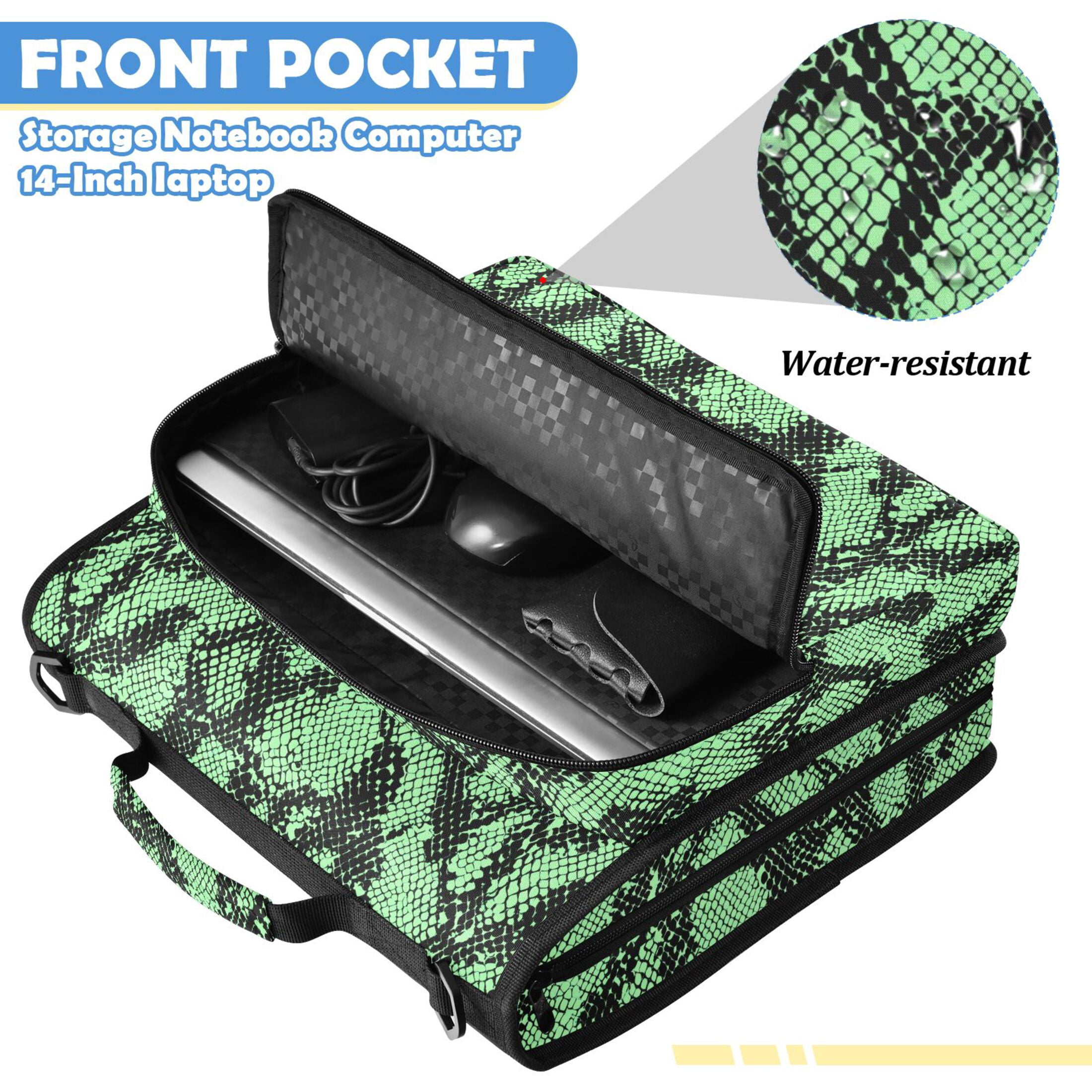 ALAZA Zipper Binder Snake Pattern-1 Pattern 2 inch 3 Ring 500 Sheet Capacity Trapper Keeper File Folder Organizer Bag