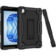 thumbnail image 5 of SOATUTO for Vortex Tab 8 4G/COOPERS CP80/NOVOJOY NVCP80/ATOZEE ATCP80/CUPEISI CP80 8 inch Tablets Case Hybrid ShockProof Kids Friendly with Stand Cover with screen protector (Black/Black/2 PCS), 5 of 7