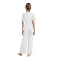 thumbnail image 2 of vastwit Jumpsuit for Girls Beaded Crew Neck One Piece Rompers Summer Casual Overalls Wide Leg Pants White 12, 2 of 5