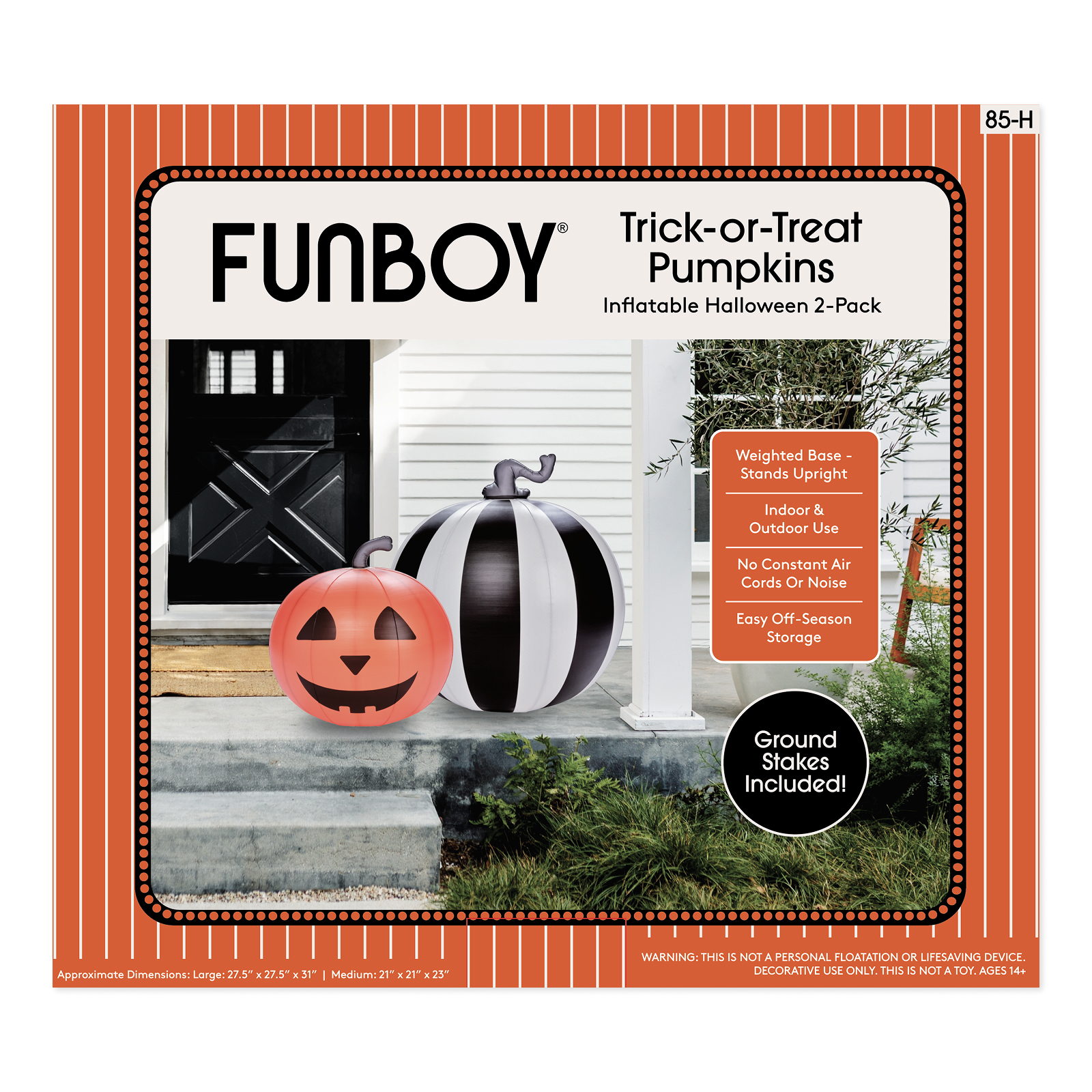 FUNBOY Inflatable Pumpkin Halloween Decorations, 2-Pack photo 5
