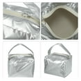 thumbnail image 3 of 1 Pc Women Travel Makeup Bag for Vacation Camping Outdoor Activities Silver Tone Oxford Cloth, 3 of 3