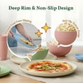 thumbnail image 4 of Homienly Dinnerwave Set 40-Piece Service for 8 Unbreakable Kitchen Plates and Bowls Sets - Dinner Plates, Dessert Plates, Soup Bowls, Cup Set, Soy Sauce Dish Microwave & Dishwasher Safe (Light Multi), 4 of 10