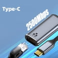 thumbnail image 2 of JIAHAOO High Speed 2500mbps USB C to Ethernet Adapter RJ45 Gigabit Plug and Play Aluminum Alloy for Mac Windows Linux 7 28 Inch Cable, 2 of 10