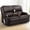 Brown, variant on Power Reclining Loveseat for Home Theater RV with USB Charging, Storage Console, Removable Armrests, Wall-Hugger Design Velvet Grey