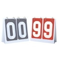 thumbnail image 1 of GOGO 2 Sets Portable Flip Scoreboard for Sports Game - Count from 00 to 99 (1 Grey + 1 Red), 1 of 7