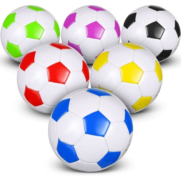 Pelotas de fútbol Deekin, tamaño 5, coloridas, con bomba, 6 unidades