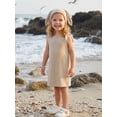 thumbnail image 4 of RUINIXCW Kids Halloween Lamb Sheep Costume Toddler Baby Girl Halloween Cosplay Outfit Sleeveless Tie Shoulder Warm Lining Tank Dress with Ears Hat, 4 of 10