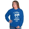 thumbnail image 4 of Like Pig Butts Cannot Lie Bacon Lover Unisex Plus Size Sweatshirt Brisco Brands 4X, 4 of 6
